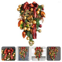 Decorative Flowers Christmas Ornaments Tree Garland Window Decorations Topper Party Supply Bow Wall Wreath