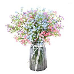 Decorative Flowers 5pcs Artificial Baby Breath White Gypsophila Bouquets Real Touch For Wedding Party Home Decoration