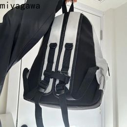 Backpack Miyagawa Fashion Harajuku Style Student Causal Cool Butterfly Backpacks 2024 Women Men's Shoulders Bag