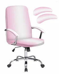 Chair Covers Pink And White Gradient Elastic Office Cover Gaming Computer Armchair Protector Seat