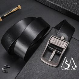 Belts 2024 Fashion Needle Buckle Genuine Leather Men's Belt Versatile Decorative Jeans Pants Business Designer