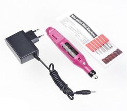 Nail Files 1 Set Professional Electric Nails Drill Power Drill with 6bits US Adapter Acrylic Gel Remover Machine Manicure Pedicure4647601