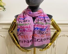 Women039s long scarf scarves 100 silk material thin and soft pint pattern size 180cm 65cm2045660