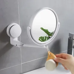 Decorative Figurines Wall Mirror Folding Arm Extend Bathroom Without Drill Swivel Suction Double Side Cosmetic Makeup