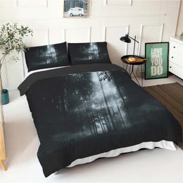 Bedding Sets Winter Duvet Cover 3d Print Mountain Scenery Pattern Double Bed Sheets With Pillowcases Warm Soft Comforter Set