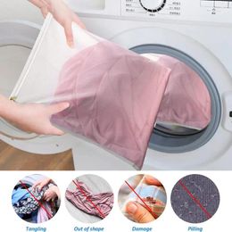 Laundry Bags 2Pcs/Set Washing Machine Clothes Bag Fine Mesh Foldable Protection Traveling Supplies