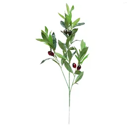 Decorative Flowers Simulation Plant Olive Branch Greenery Fruit Artificial Leaves Silk Flower DIY Bouquet Table Arrangements Wedding Home