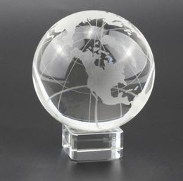 Novelty Items K9 Crystal Glass Earth Model Pography Lens Ball Creative Xmas Gift Home Office Decoration Sphere 80mm Globe With Sta5218554