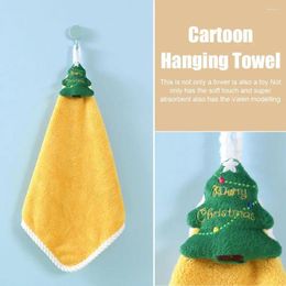 Towel Cartoon Embroidery Super Soft Absorbent Hand Kitchen Drying Hanging Quick Bathroom W5X9