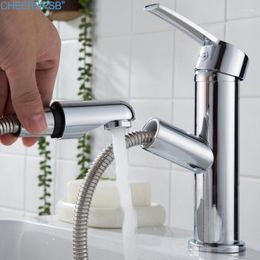 Bathroom Sink Faucets Torneira Banheiro Pull Out Faucet Basin Mixer Tap Rotatable Bronze Cold Water Taps Modern Grifo Lavabo