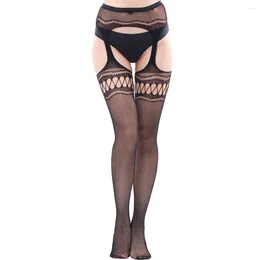 Women Socks Transparent Erotic Lace Bodysuit Stockings Sexy Fishnet Open Soft Tights Lingerie Long Stocking Nightclubs Panty