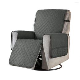 Chair Covers Deck Slipcover Portable Waterproof Scratchproof Solid Color Replacement Office Recliner Protector Dark Grey S