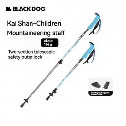 NaturehikeBlackdog Outdoor Telescopic Walking Stick Ultralight 6061 Aluminium External Lock Skiing Trekking Poles for Children 240425