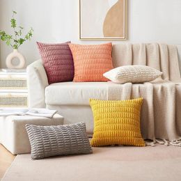 Pillow 1Pcs Nordic Ins Solid Colour Corduroy Case Decorative Sofa Cover 40x40cm 45x45cm 30x50cm Home Decor