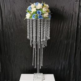 Candle Holders 85CM Tall Acrylic Crystal Flower Stand Holder Road Leads Wedding Centrepiece Party Home El Table Decor