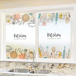 Window Stickers Kitchen Stained Frosted Sticker Glass Films Home Foil Door Self-adhesive Decorative Film Restaurant El Custom Size