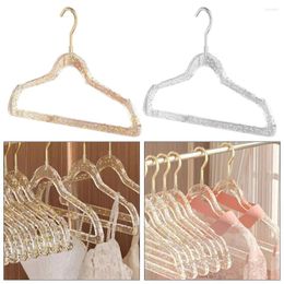 Hangers 5pcs Laundry Clothes Hanger Without Trace Crystal Flash Organize Home Suit Space Saving Transparent