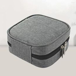 Storage Bags Headphone Bag Zipper Closure Waterproof Oxford Cloth Square Digital Adapter Data Cable Container