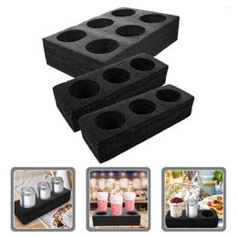 Take Out Containers 3 Pcs Milk Tea Drink Cup Holder Takeout Carrier Carry Coffee Stand Food Delivery Portable Takeaway Box