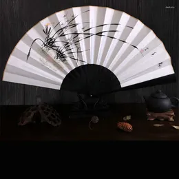 Decorative Figurines Chinese Retro Folding Hand Fan Painted Xuan Paper Bamboo Japanese Vintage Portable Fans