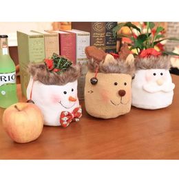 Linen Decorations Bag Wrap Gift Christmas String Apple Candy Children's Gift Old Man Elk Bags s