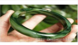 Whole Beloved Natural beautiful green jade bracelet bangle big size 70mm box4597349