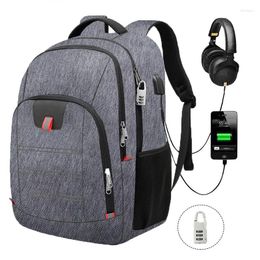 Backpack Multifunction Laptop Backpacks Men For 15-17 Inch School Bags Boy Travel Outdoor Waterproof Anti-theft Notebook Bag