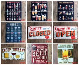 Bar Metal Tin Painting Sign Beer Wine Poster Vintage Craft Art Sticker Iron Home Restaurant Decoration Pub Wall Decor FWC19019187943