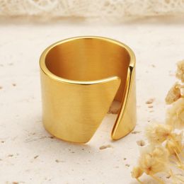 Cluster Rings BF CLUB 925 Sterling For Women Simple Geometric Handmade Irregular Gold Wide Ring Allergy Birthday Party Gift