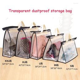 Storage Bags Transparent Dust Protection Bag Wardrobe Partition Rack Cabinets Holder Organisers