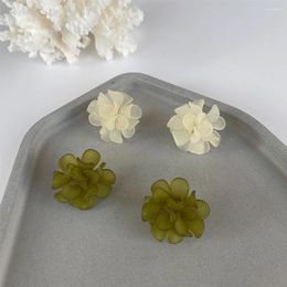 Stud Earrings Parties Summer Resin Sweet Women Korean Jewellery Flower Acrylic