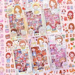 Gift Wrap 4pcs/pack DIY Diary Planner Custom Sticker Material Pattern Decorative Creative Cute Cartoon Guka