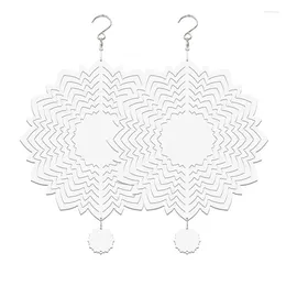 Decorative Figurines 2Pcs 10Inch Sublimation Wind Spinner Blank Blanks Sculpture Hanging Ornament For Garden Decoration A