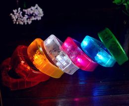 Party Favour Wholesale 100pcs Activated Sound Control Led Flashing Bracelet Bangle Wristband For Night Club Activity Bar Music Concert