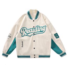 Letter Printed Unisex Baseball Uniform American Vintage College Style Youth Jacket Streetwear Handsome Biker Jackets Clothing 240508