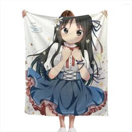 Blankets Japan Anime Kawaii K ON! Light Blanket Flannel Family Living Room Plush Sleeping Outdoor Travel Camping Bed Sheet