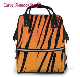 Backpack Tiger Stripe Printed Mummy Diaper Bag Multi-Function Maternity Nappy Bags Kid With Laptop Pocket Stroller Straps