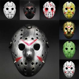 Jason Voorhees Mask Masquerade Friday maskerar den 13: e skräckfilmen Hockey Scary Halloween Costume Cosplay Plastic Party FY2931 SS1230