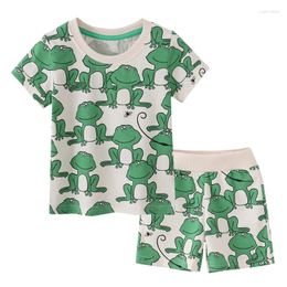 Clothing Sets Jumping Metres 2-7T Summer Boys Girls Suits Tees Shorts With Animals Print Frog Cute Baby Outfits Kids Wear