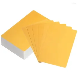 Gift Wrap 100Pcs Blank Metal Business Cards 86 X 54 0.45Mm Anodized Aluminum Sheet Name Card For Laser Engraving DIY Durable Gold