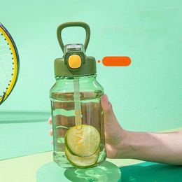 Water Bottles GIANXI Summer Large Capacity Straw Cup Pot-belly Fitness Sports Kettle Portable Bottle Travel PC Plastic
