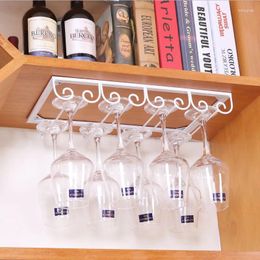 Decorative Plates Under Cabinet Hanging Stemware Wine Glass Rack Wall Mountable Wrought Iron 3-5 Rows