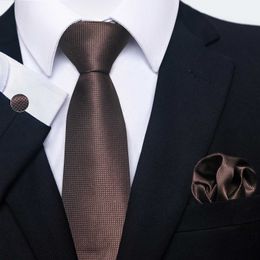 Neck Tie Set Brand 100% Silk Tie Pocket Squares Set Silk Necktie Set Fashion 65 Colours Holiday Gift Wedding Accessories Man Dot Fit Workplace