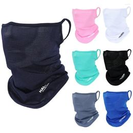 Scarves Summer Sun Protection Mask Full Face Silk Breathable UV Hiking Outdoor Sport Cycling Motorcycle Neck Gaiter