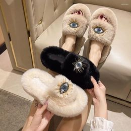 Slippers Winter Warm Fashion Slipper Women Modern Slides Outside Design Fluffy Indoor Soft Plush Shoes Qt798