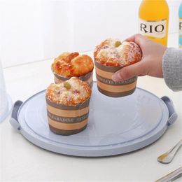 Storage Bottles Round Plastic Cake Carrier Box Plate Holder With Lockable Lid Cover Dessert Stand Tray For Wedding Party Supplies