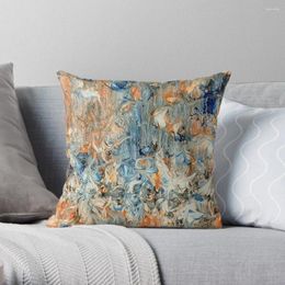 Pillow Abstract In Blue And Orange Throw Covers For Living Room Sofa S Cover