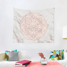 Tapestries Rose Gold Mandala - Shimmer Vein Marble Tapestry Room Ornaments Carpet On The Wall Decorative Decoration Bedroom