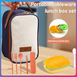 Dinnerware Stainless Steel Lunch Box Lovely Cute Design Microwaveable Convenient Compartment High Quality Materials Storage