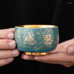 Teaware Sets |Light Much Special Cup Of Pure Gold And Gratitude Upscale Gift Master Tea Bowl Ceramic